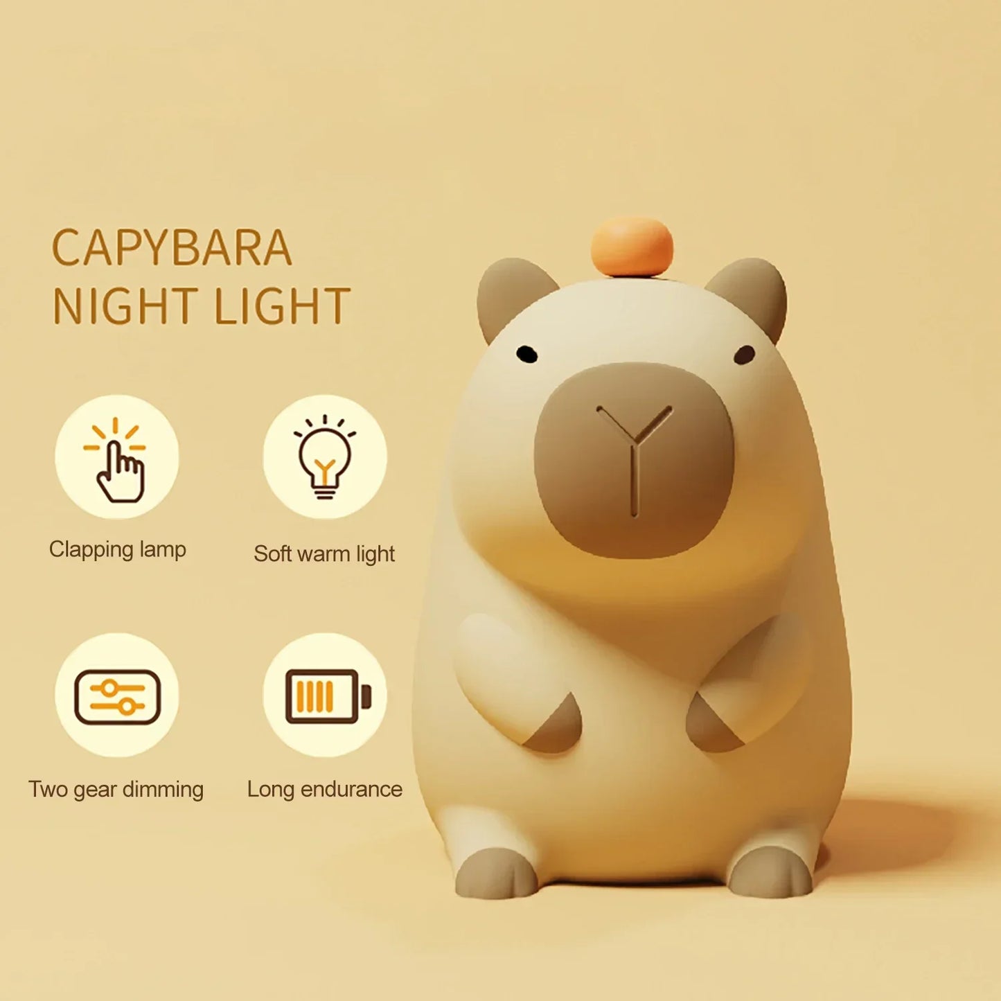 Anime Capybara 3D Night Light