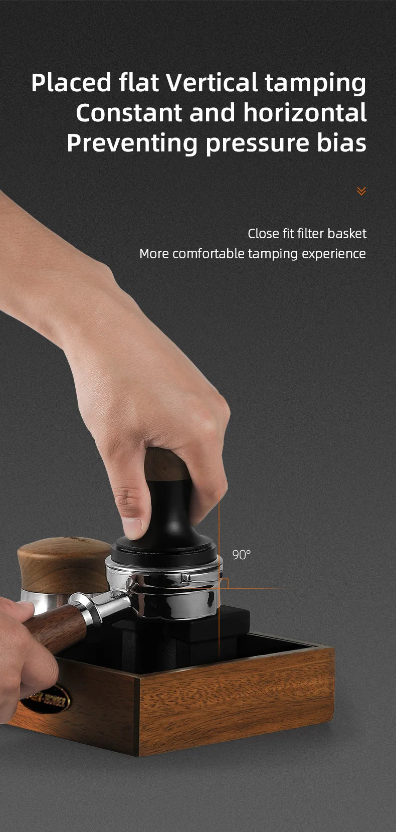 Precision 30lb Espresso Tamper Set: 51/53/58.35mm