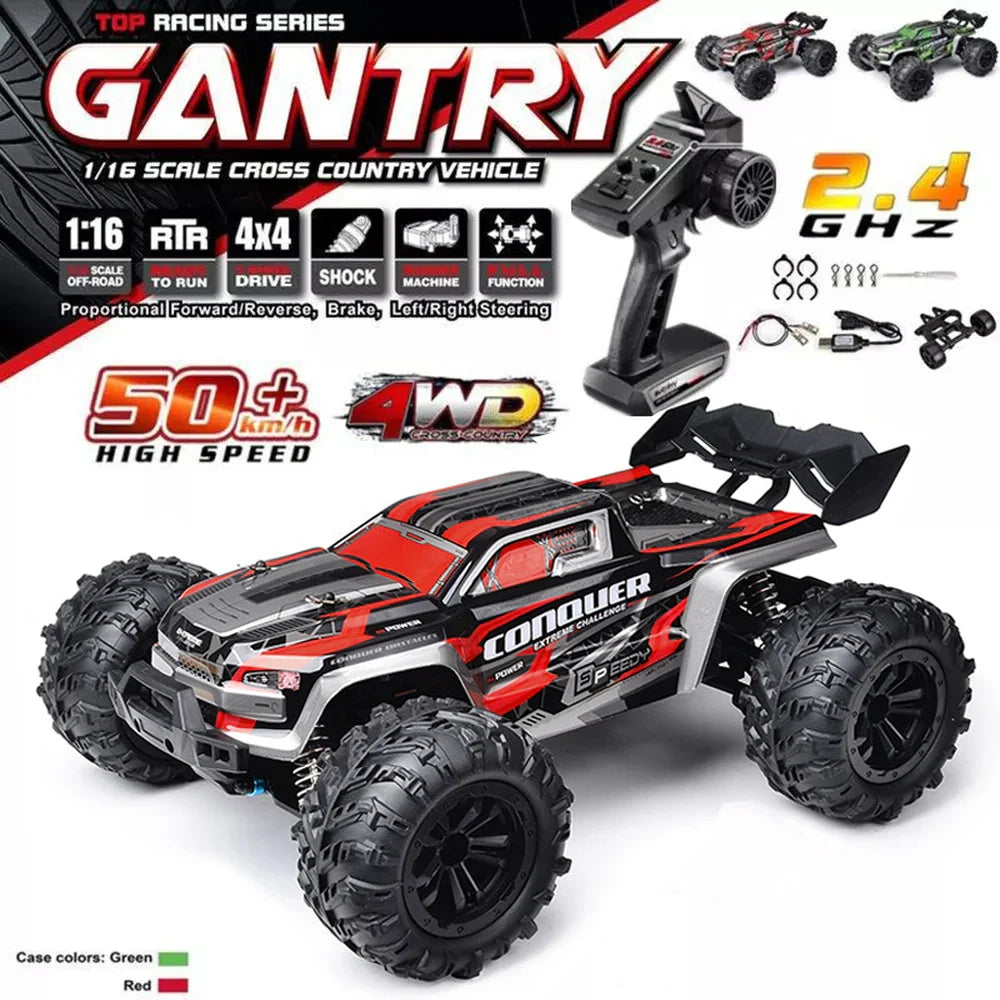 2024 New 1:16 Scale RC Cars: High-Speed Monster Truck for Boys