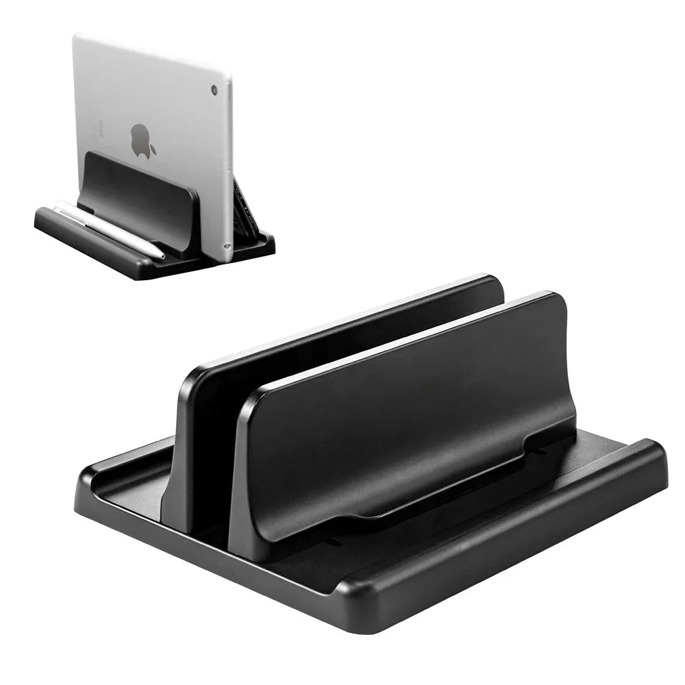 Adjustable Vertical Laptop Stand - Space-Saving 3-in-1 Desktop Holder