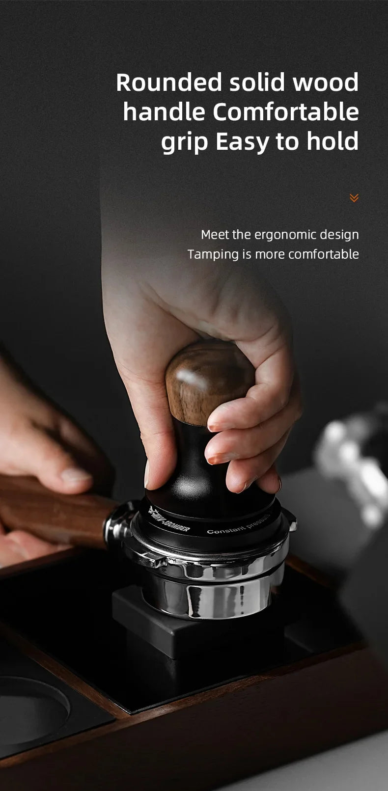 Precision 30lb Espresso Tamper Set: 51/53/58.35mm