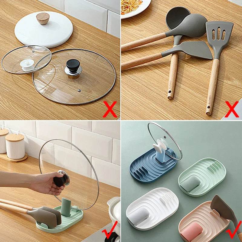 Multifunctional Foldable Nordic Style Kitchen Utensil Rack