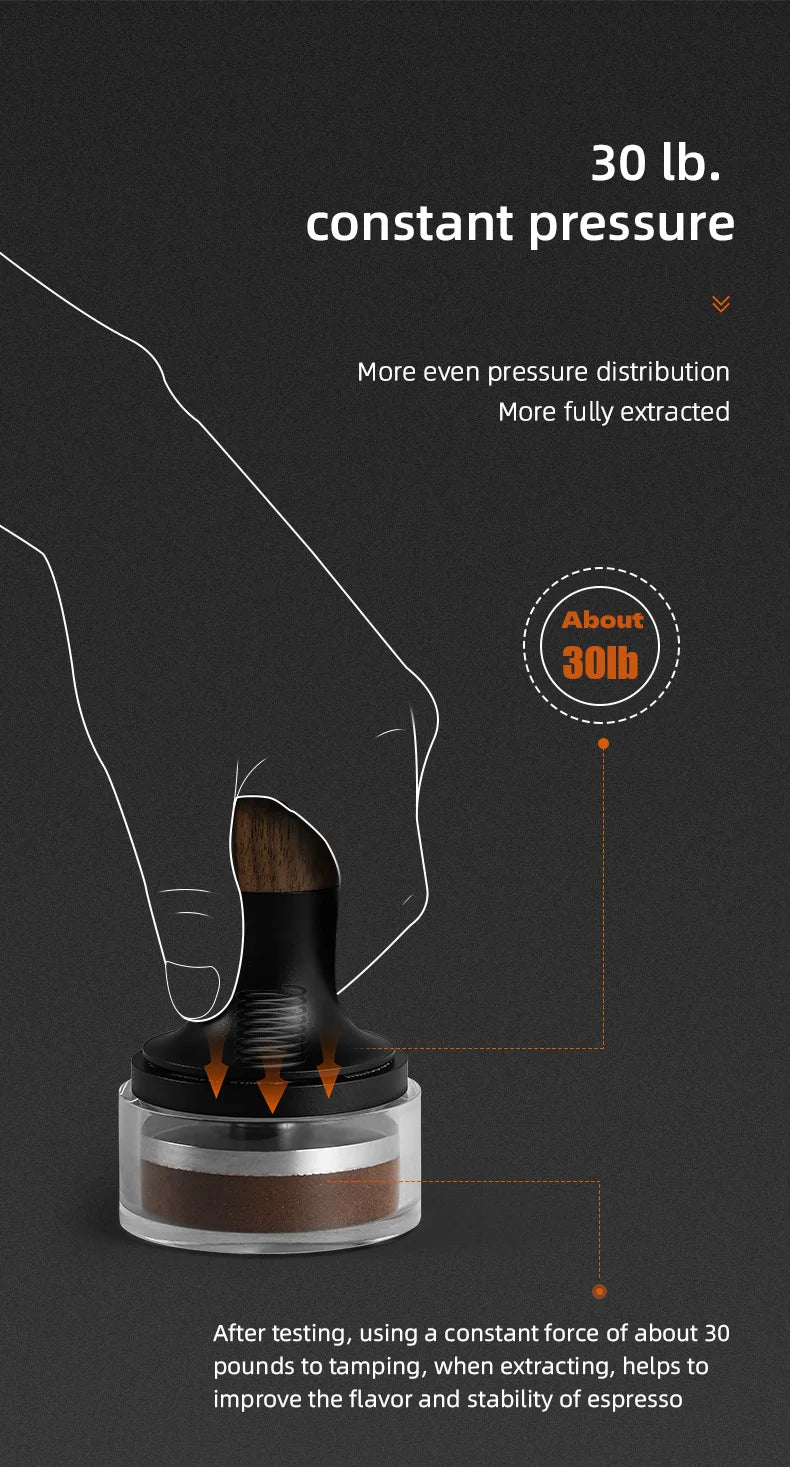 Precision 30lb Espresso Tamper Set: 51/53/58.35mm